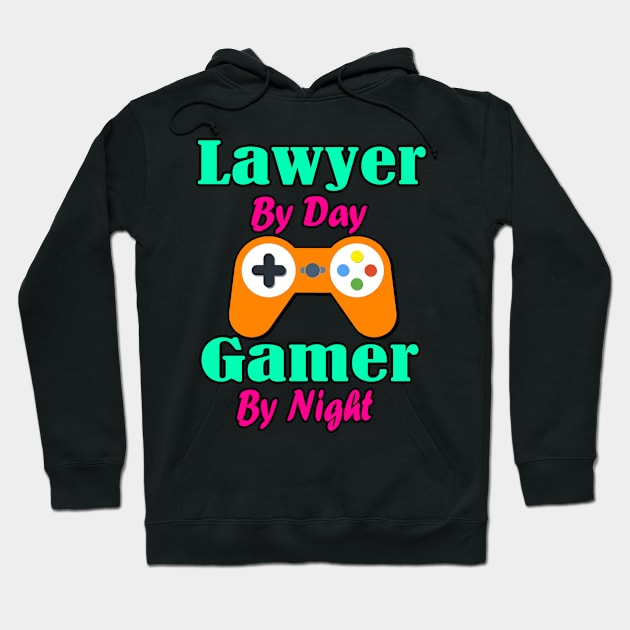 Lawyer by Day Gamer By Night Hoodie by Emma-shopping